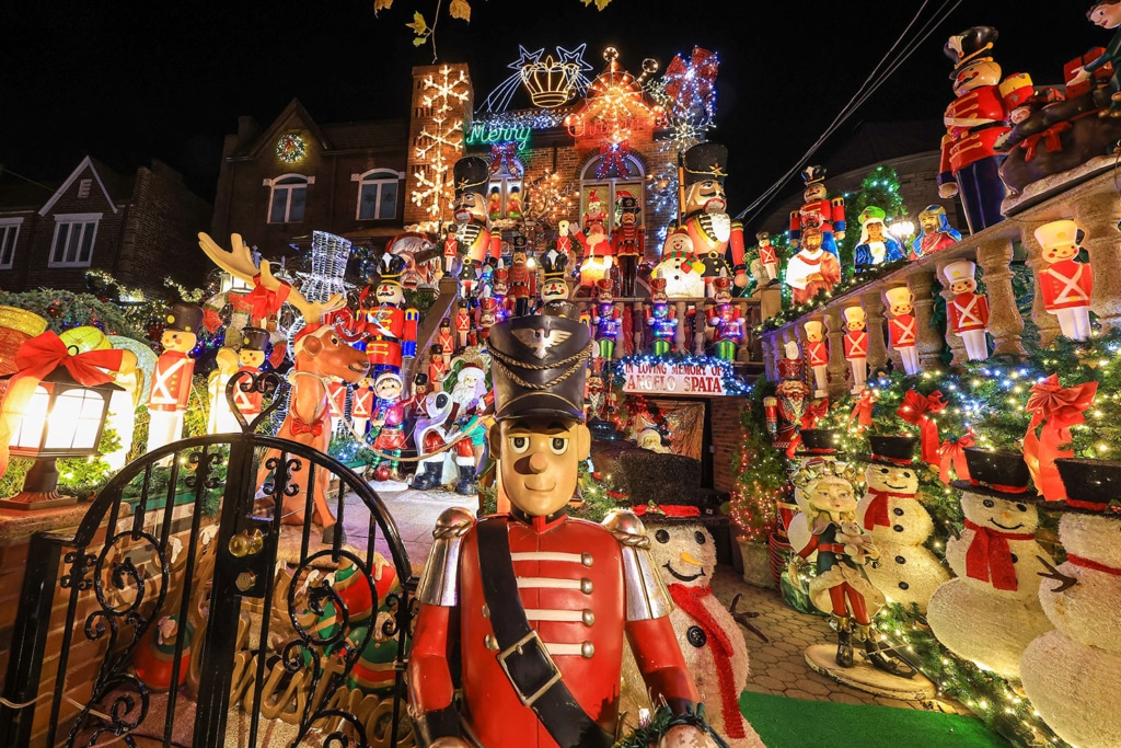 Maisons décorées à Noël à New York