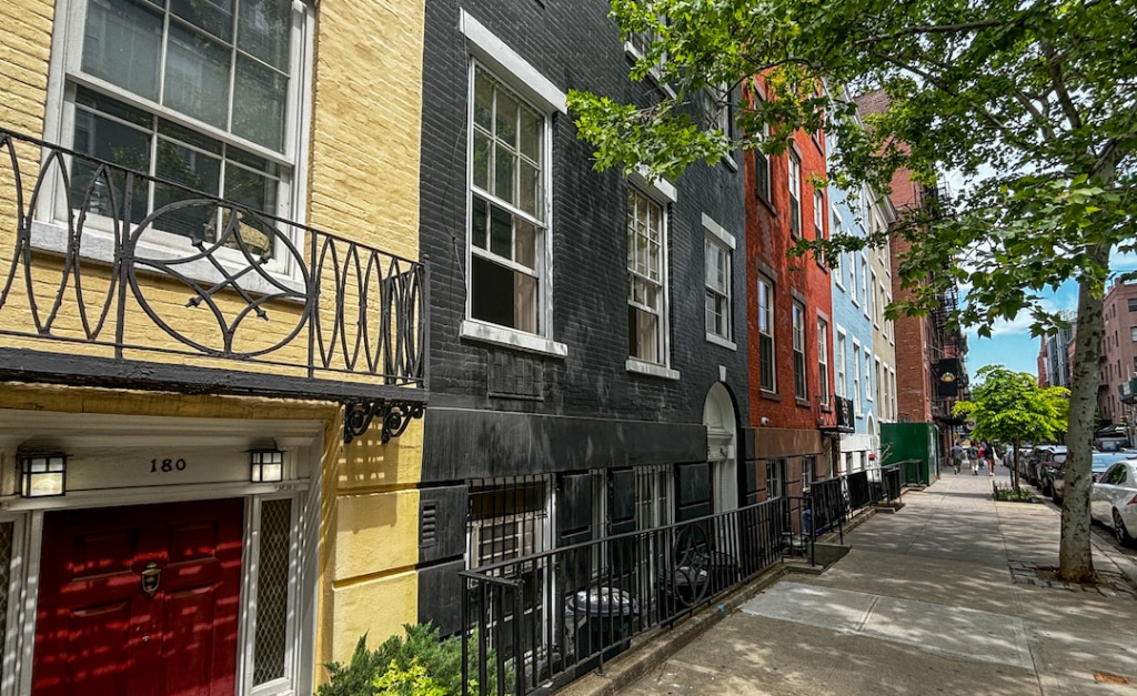 Buildings colorés de Greenwich Village