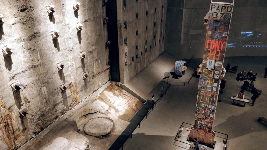 Hall des fondations du musée du 11 septembre à New York