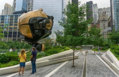 Liberty Park, espace vert surélevé à Ground Zero New York