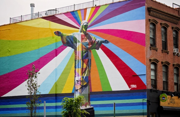 Fresque du Christ Rédempteur d'Eduardo Kobra à New York