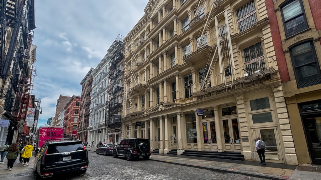 Cast iron buildings à Soho à New York