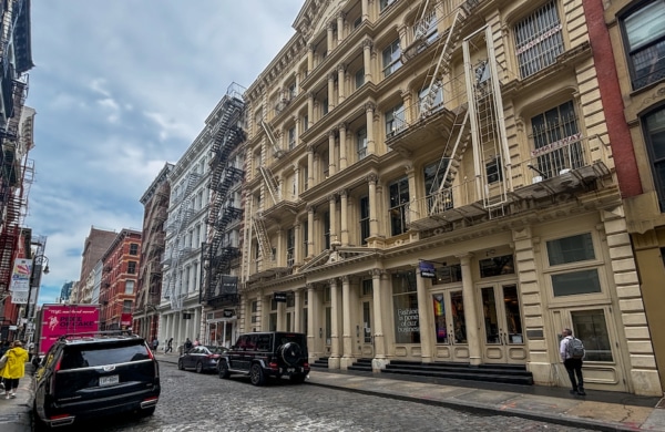 Cast iron buildings à Soho à New York