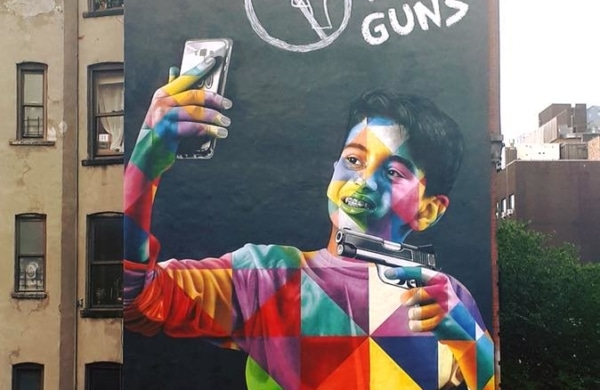 Fresque Stop Guns d'Eduardo Kobra à New York