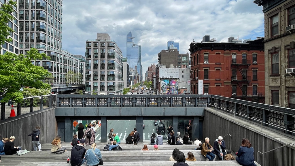 Vue depuis le théâtre de la High Line à New York