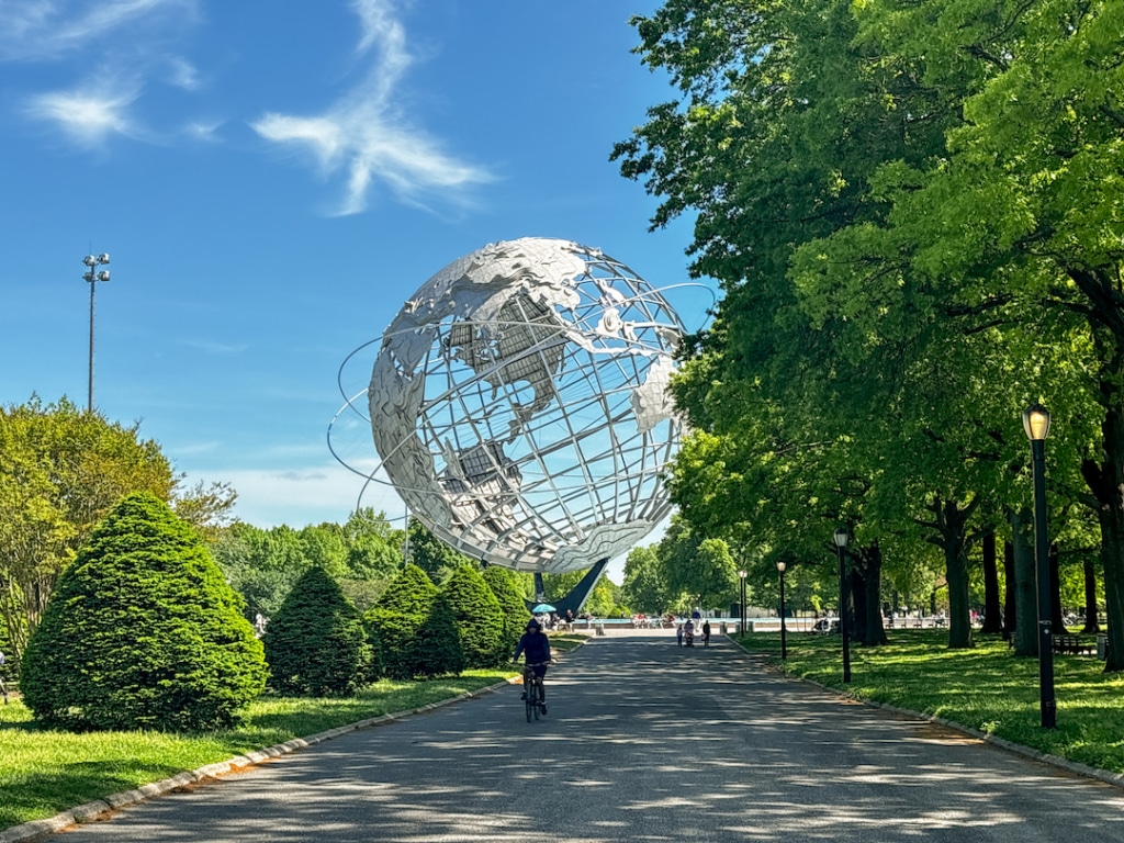 Structure métallique Unisphere à Flushing Meadows à New York