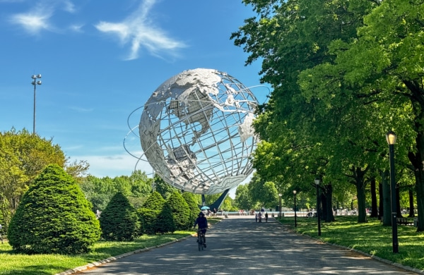 Structure métallique Unisphere à Flushing Meadows à New York