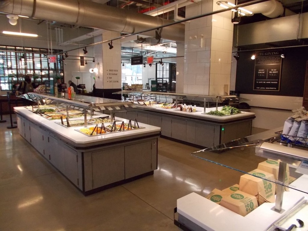 Buffet dans un Wholefoods Market à New York