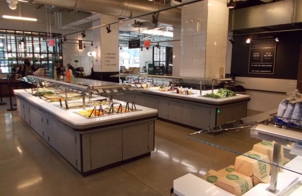 Buffet dans un Wholefoods Market à New York