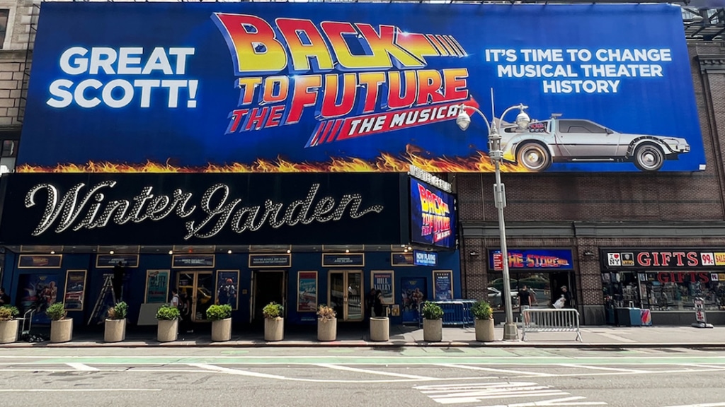 Extérieur du Winter Garden Theatre pour Retour vers le futur à Broadway