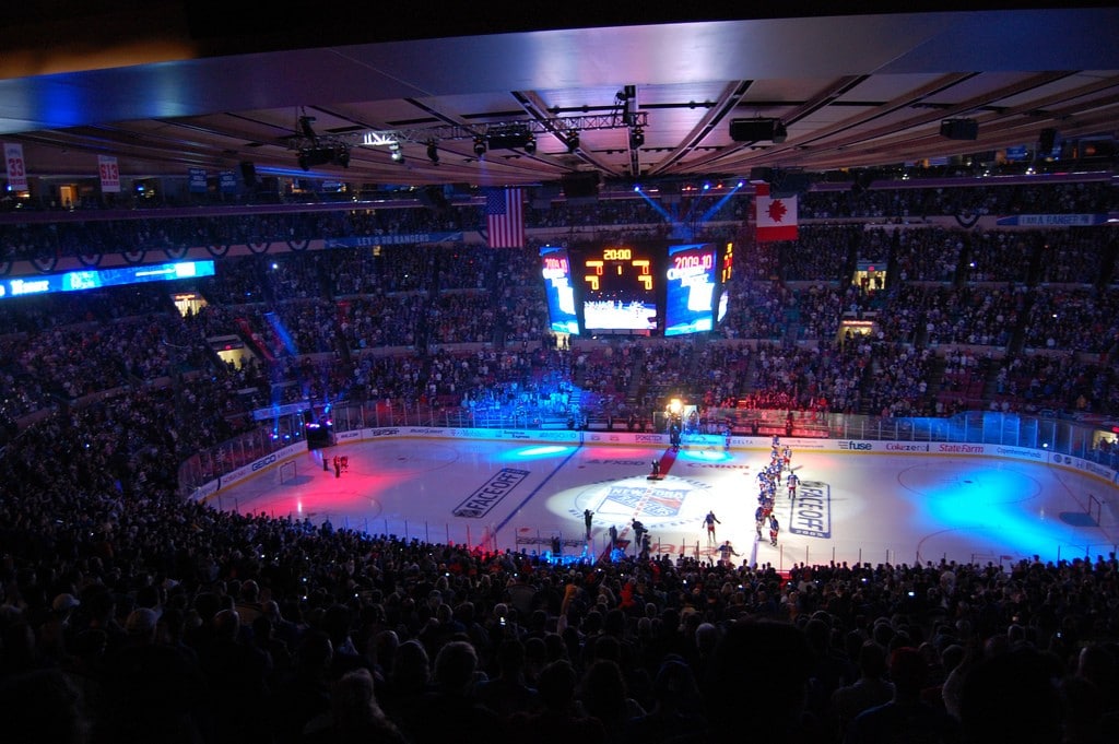 Terrain de hockey sur glace à New York