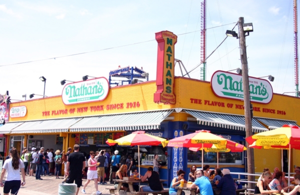 Nathan's hot dog à Coney Island à New York