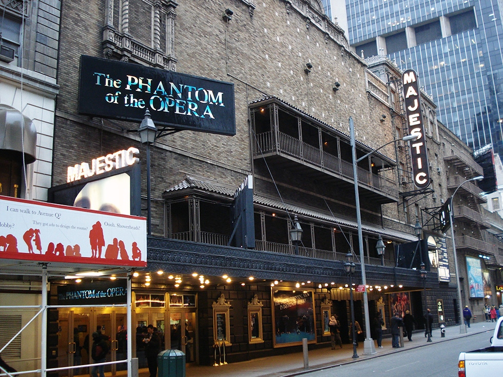 Le Fantôme de l'Opéra est joué au Majestic Theatre à New York