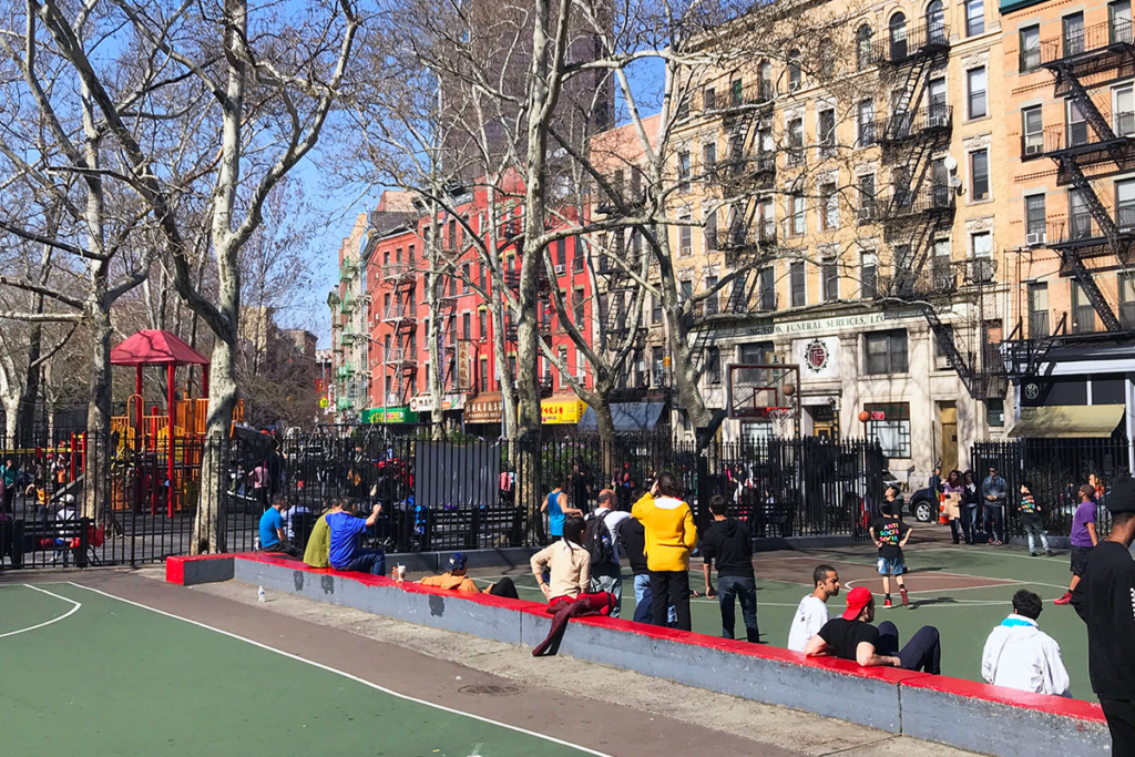 Columbus Park à Chinatown à New York