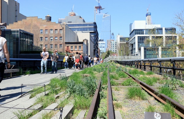 Promenade sur la High Line à New York