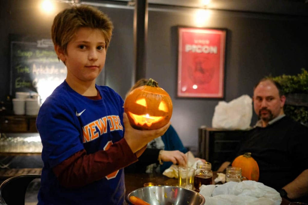 Atelier citrouilles pour les enfants à New York