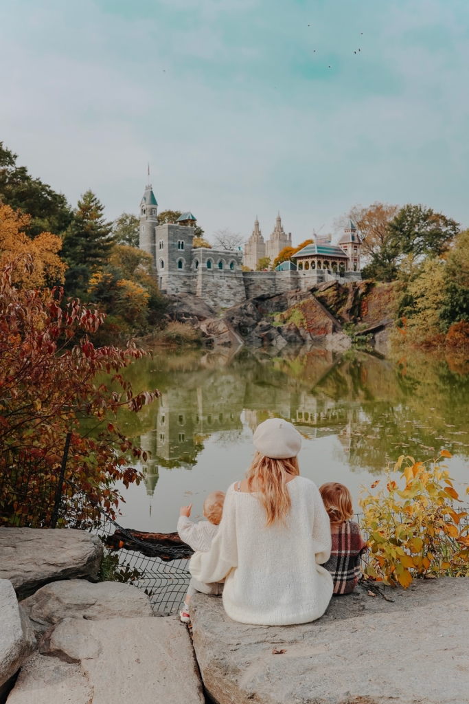 Lola Rossi à Central Park avec ses enfants