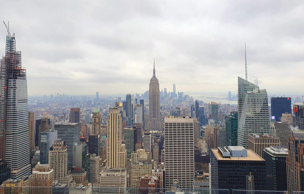 Vue sur l'Empire State Building depuis le Top of the Rock