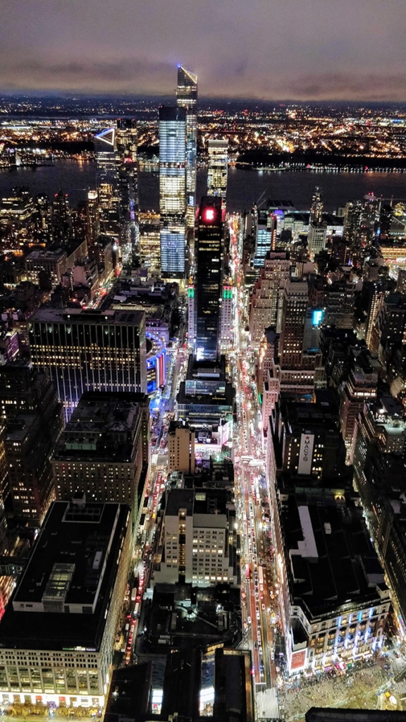 Macy's, Madison Square Garden et Hudson Yards depuis l'Empire State Building