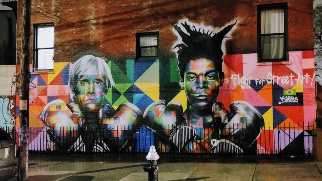 Street art de Jean-Michel Basquiat et Andy Warhol à New York