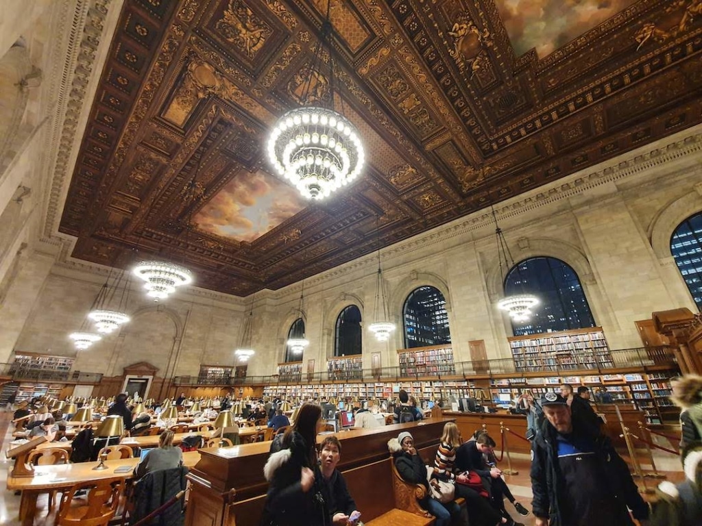 Intérieur de la New York Public Library, la bibliothèque de New York