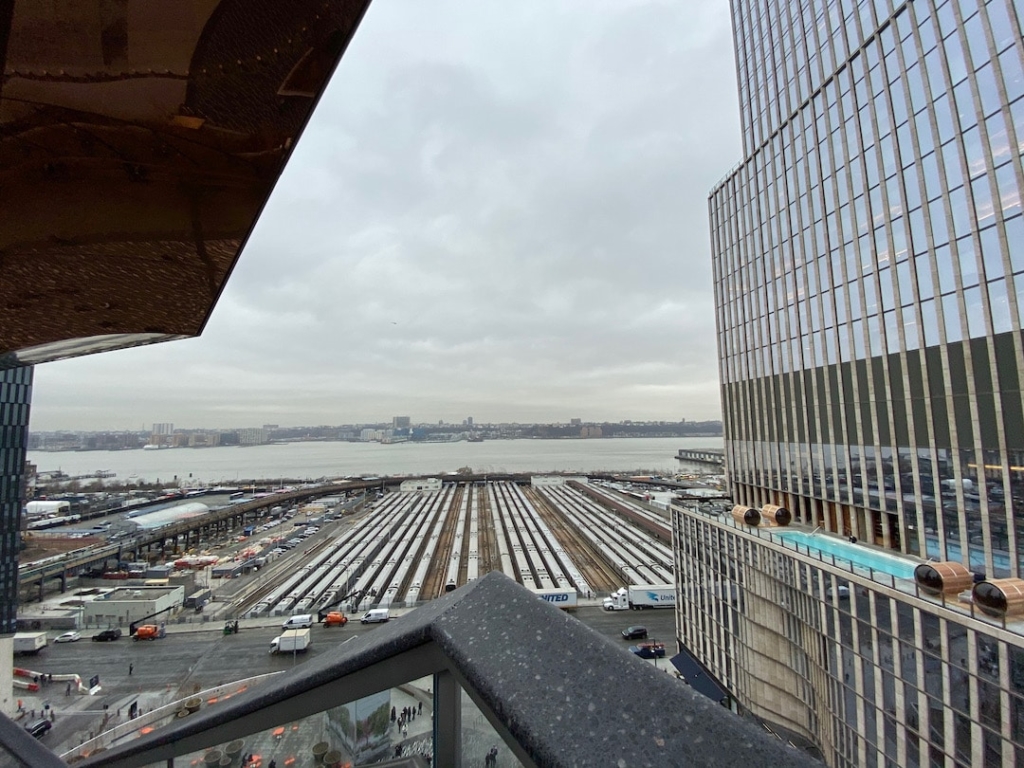 Vue de New Jersey et le Hudson River depuis The Vessel à New York