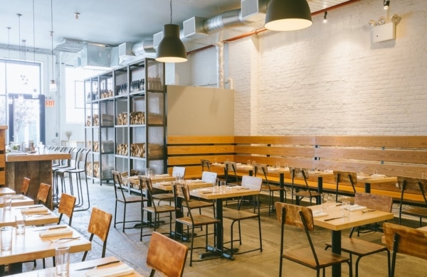 Intérieur du restaurant Faro à Bushwick