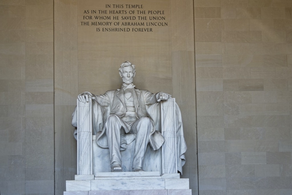 Mémorial pour le président Lincoln à Washington DC