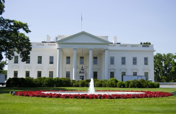 Façade extérieure de la Maison Blanche à Washington DC